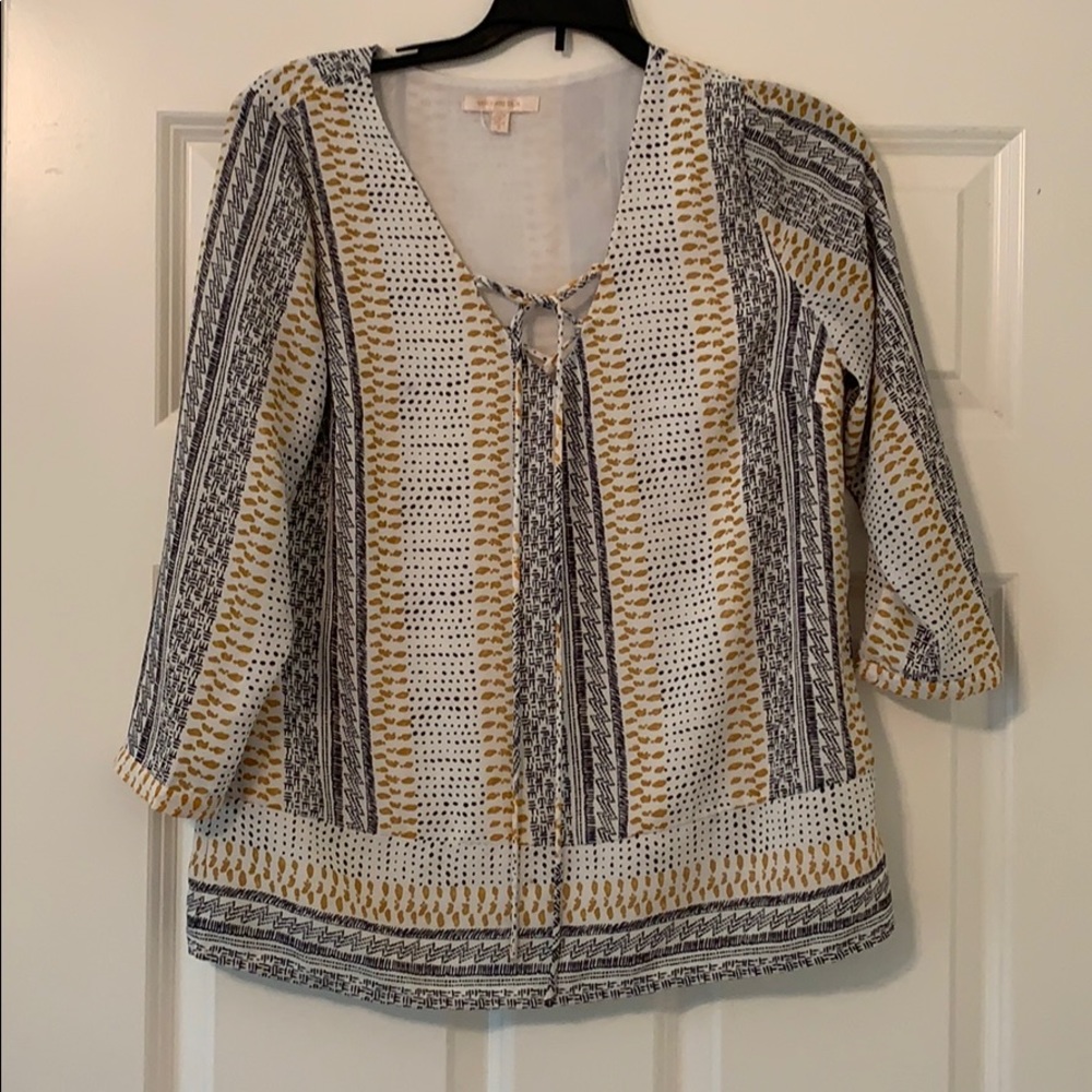 Skies are a Blue blouse 3/4 sleeves S